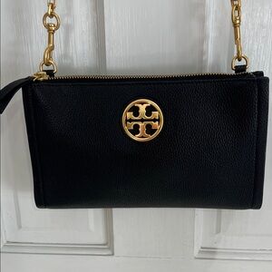 Tory Burch Black bag with Gold Accents.